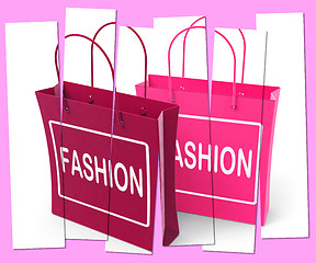 Image showing Fashion Shopping Bags Represent Fashionable and Trendy Products