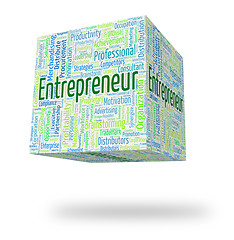 Image showing Entrepreneur Word Indicates Business Person And Businessman