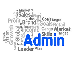 Image showing Admin Word Shows Administration Management And Governance