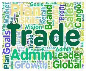 Image showing Trade Word Indicates Commerce Ecommerce And Commercial