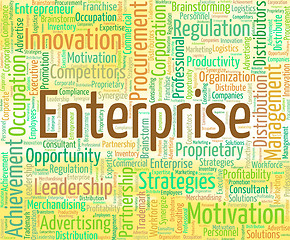 Image showing Enterprise Word Shows Businesses Venture And Industry