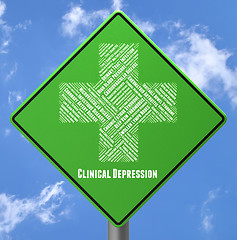 Image showing Clinical Depression Shows Ill Health And Ailments