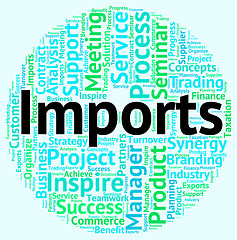 Image showing Imports Word Indicates Buy Abroad And Business