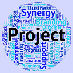 Image showing Project Word Indicates Programme Mission And Words