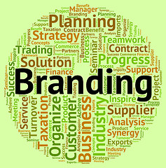 Image showing Branding Word Indicates Company Identity And Branded