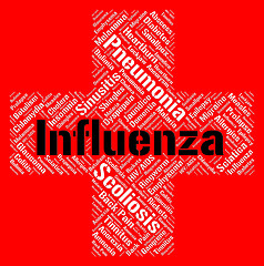 Image showing Influenza Word Indicates Poor Health And Afflictions