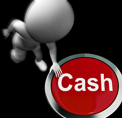 Image showing Cash Pressed Means Money Finances And Wealth