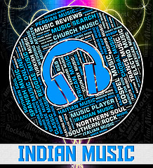 Image showing Indian Music Indicates Sound Tracks And Harmonies