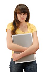 Image showing Girl with Computer