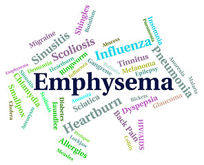 Image showing Emphysema Word Represents Ill Health And Copd