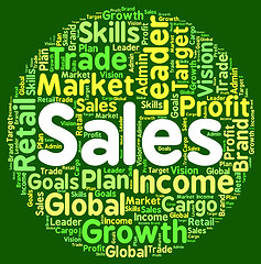 Image showing Sales Words Shows Marketing Sell And Commerce