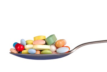 Image showing Pills on Teaspoon