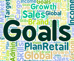 Image showing Goals Word Means Targeting Aims And Words