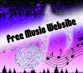 Image showing Free Music Website Shows With Our Compliments And Domains