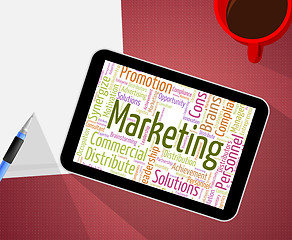 Image showing Marketing Word Means Sales Words And Wordclouds