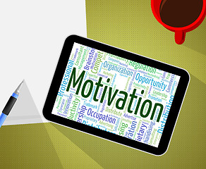 Image showing Motivation Word Means Do It Now And Act