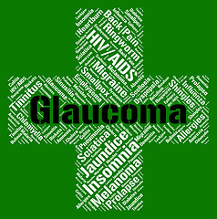 Image showing Glaucoma Word Shows Eye Disorders And Ailment