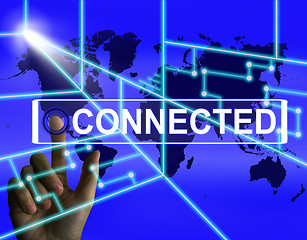 Image showing Connected Screen Indicates Networking connecting and Internation