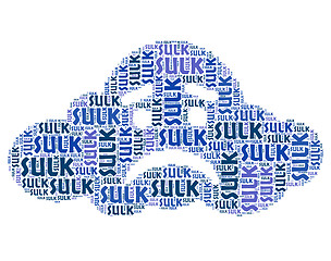 Image showing Sulk Word Represents Words Pout And Resentful