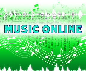 Image showing Music Online Shows World Wide Web And Audio