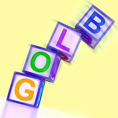 Image showing Blog Word Show Blogger Internet And Niche