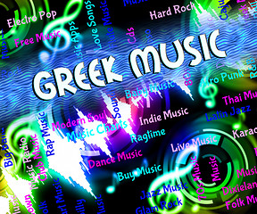 Image showing Greek Music Means Sound Tracks And Greece