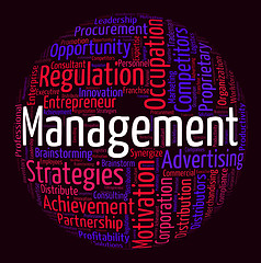 Image showing Management Word Shows Company Business And Directors