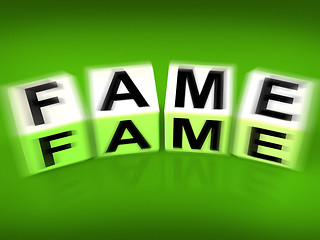 Image showing Fame Displays Famous Renowned or Notable Celebrity