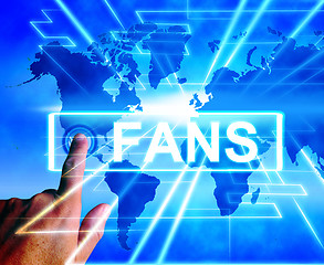 Image showing Fans Map Displays Worldwide or International Followers or Admire