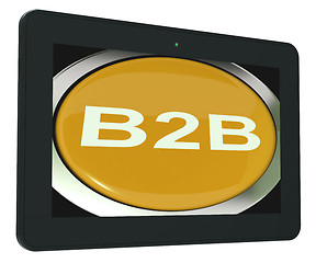 Image showing B2b Tablet Means Business Trade Or Deal