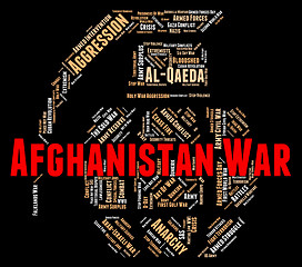 Image showing Afghanistan War Means Battle Conflict And Words