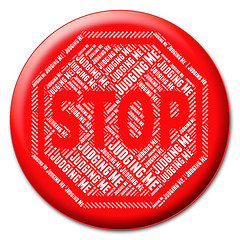 Image showing Stop Judging Me Indicates Warning Sign And Caution