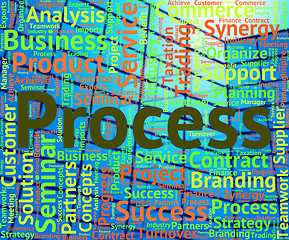 Image showing Process Word Shows Processes Words And Undertaking