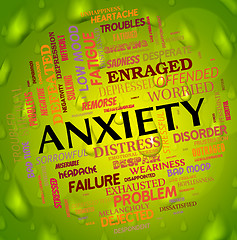 Image showing Anxiety Word Means Concern Words And Apprehension