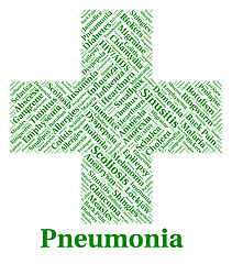 Image showing Pneumonia Illness Represents Poor Health And Ailment