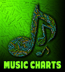 Image showing Chart Music Indicates Best Sellers And Albums