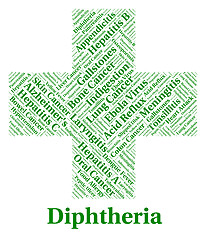 Image showing Diphtheria Illness Shows Corynebacterium Diphtheriae And Afflict