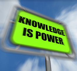 Image showing Knowledge is Power Sign Displays Education and Development for S