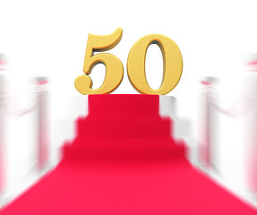 Image showing Golden Fifty On Red Carpet Displays Fiftieth Cinema Anniversary 