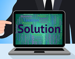 Image showing Solution Word Indicates Solving Solutions And Achievement