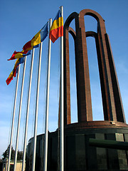 Image showing Mausoleum And Flags