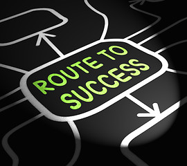 Image showing Route To Success Arrows Shows Path For Achievement
