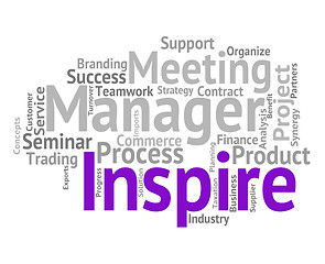 Image showing Inspire Word Means Fire Up And Encourage