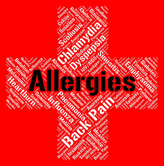 Image showing Allergies Word Shows Poor Health And Affliction