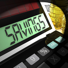 Image showing Savings Calculated Means Keeping And Saving Money
