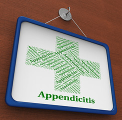 Image showing Appendicitis Word Represents Ill Health And Ailment