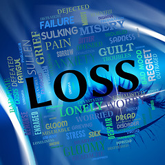 Image showing Loss Sad Represents Broken Hearted And Anguish