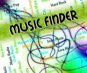 Image showing Music Finder Means Sound Track And Audio