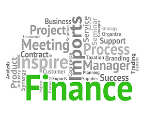 Image showing Finance Word Indicates Business Profit And Wordcloud