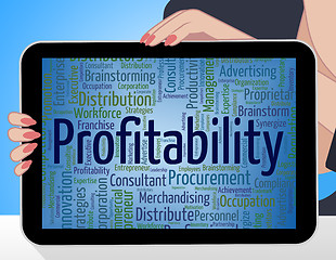 Image showing Profitability Word Indicates Return Financial And Profiting